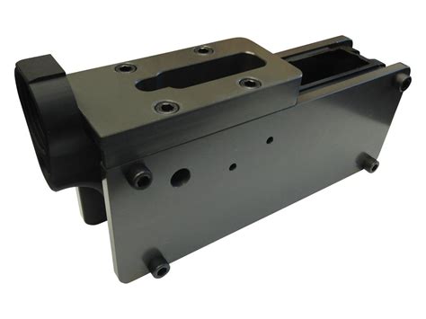The M-16 Third Hole Drilling Jig is made for properly aligning and drilling the third hole for a full auto sear in an AR-15 style lower receiver. . Ar15 drill press jig